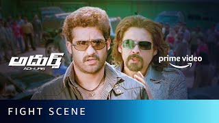 The only thing Jr NTR has! | Adhurs | Fight Scene | Amazon Prime Video