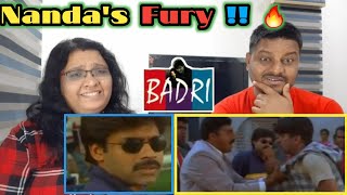 Badri Nanda thrashing eve teaser scene | Badri comedy scene |Pawan Kalyan,Prakash Raj|Badri|Reaction