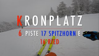 4K 🔴 KRONPLATZ SKI 🔴 6. Piste 17 Spitzhorn (blu) 16 Ried (rossa) 🔴 Day 1 🔴 6.3.2024