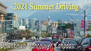 DRIVING Vancouver | Richmond to Downtown Vancouver BC Canada Summer 2021