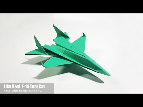 BEST ORIGAMI PAPER JET - How to make a paper airplane model | F-14 Tomcat BEST ORIGAMI PAPER JET - How to make a paper airplane model | F-14 Tomcat