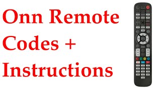 Watch Onn 6 Device Universal Remote Control Codes + Instructional Video by Skywind007 万能遥控器