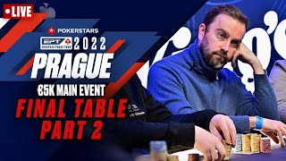 EPT PRAGUE 2022: €5K MAIN EVENT – FINAL TABLE: Part 2 ♠️ PokerStars