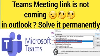 Teams Meeting Button Missing In Outlook 365 How To Add Microsoft Teams ...