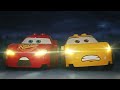 mater cruz ramirez lightning mcqueen and the stig race europe in new lego juniors top gear video