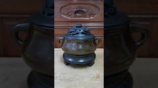 Ming dynasty bronze censer 明代宣德年宣德爐 爐香乍熱 法界蒙熏