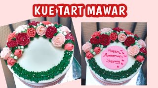 Cara Mudah Menghias kue Ulang Tahun Bunga Mawar yang cantik!!