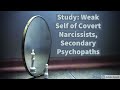 Study: Weak Self of Covert Narcissist, Secondary Psychopath