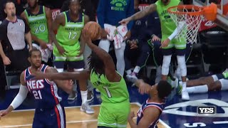 Timberwolves Bench Lose It After Anthony Edwards Dunk
