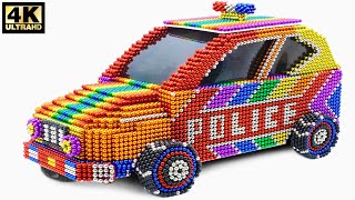 DIY - Do It Yourself - How to Make an Electric Police Car from Magnetic Balls (ASMR)