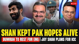 Shan kept Pak hopes alive, Bumrah to rest for Eng, Jay Shah plans for ICC, Rashid won for Afghans