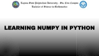 PYTHON TUTORIAL | PART 2 OF 3 (NUMPY)
