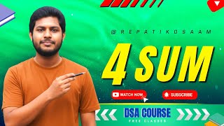 4 Sum Problem in Telugu π‘ | Brute, Better & Optimal (Two Pointer) Approaches Explained | DSA Series