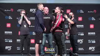UFC 257: Dan Hooker vs. Michael Chandler Presser Staredown - MMA Fighting