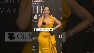 Malika Aora Yellow dress Hot look arrived event looking woow#malaikaarora #viral #yt