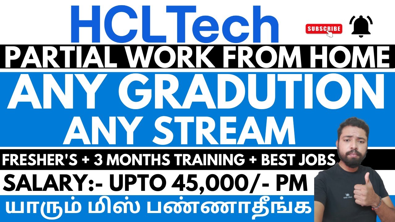 HCL Tech Work From Home Jobs 2023| HCL Recruitment 2023| High Package ...