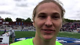 Jeff Blankman talks with Kody Case of SCC at State Track