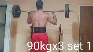 90kg Overhead Press sets \u0026100 kg bench presses