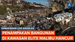 Rekaman Udara Tunjukkan Bangunan di Malibu Tinggal Puing akibat Kebakaran Los Angeles