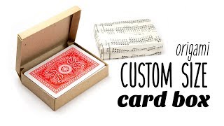 Origami Hinged Card Box Tutorial - Custom Size - Paper Kawaii