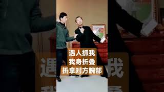 太极折叠劲用法——身体折叠，曲其腕部，解脱反制