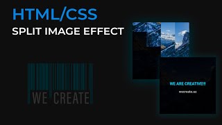 Split image on hover │ HTML and CSS