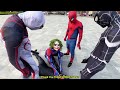 team spider man vs bad guy team all superheroes vs mystery green man live action