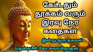 கேட்டதும் தூக்கம் வரும் இரவு நேர கதைகள்/tamil story for sleep/thenkachi ko swaminathan ayya stories