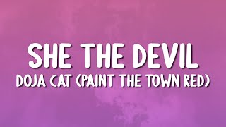 Doja Cat - Paint The Town Red (Lyrics) (mm, she the devil she a bad lil bitch she a rebel | tiktok)