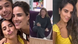 Zilu foi na casa da filha Camila se despedir/Camila ficou com saudades/Wanessa foi na casa da irmã