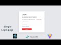 React Tailwind CSS Simple Login page