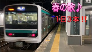 常磐線　いわき駅5番線発車メロディー【春の歌♪】E501系水戸行き発車。