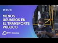 Disminución de usuarios en el transporte público del AMBA