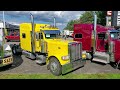 beautiful canary yellow peterbilt 389 @ international truck dealership in manchester new hampshire