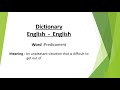 Predicament Meaning Dictionary English - English