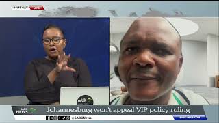 CoJ will not appeal VIP policy ruling: Chris Vondo