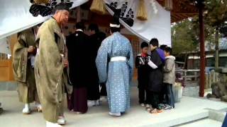 淡河八幡 お弓神事 餅撒き 1/2 平成二十四年度 神戸市北区