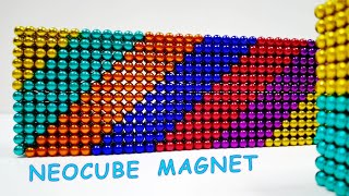 Neocube How to play with Magnetic Balls [ASMR] Magnetic Balls Satisfying Video | Rainbow Wall 🌈