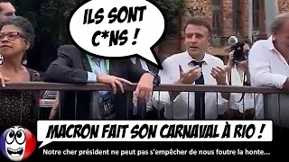 Macron PÈTE UN CÂBLE en pleine rue, à Rio.