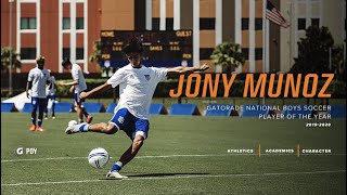 Jony Munoz: 2019-20 Gatorade National Boys Soccer Player of the Year