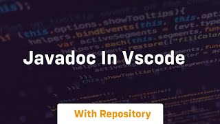 Javadoc in vscode