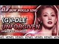 How Would (G)I-DLE sing UNFORGIVEN by LE SSERAFIM | Color Coded Lyrics + Line Distribution