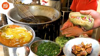 Egyptian Falafel and Fava Beans an authentic breakfast from local Egyptian restaurant | Street Food