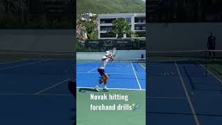Novak Djokovic hitting forehand drills | Tennis Practice