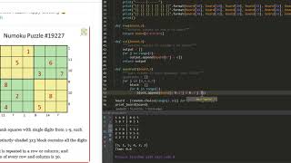 Solving Numoku Puzzles with Python