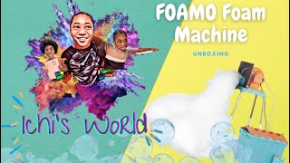 Ichi plays with the Foamo Foam Machine