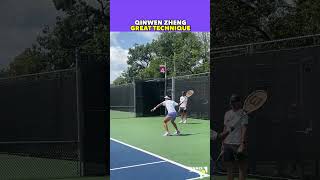 QINWEN ZHENG GREAT TECHNIQUE #tennis #shorts
