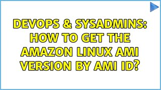 DevOps & SysAdmins: How to get the Amazon Linux AMI version by AMI id?