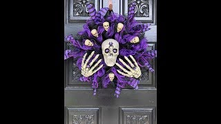 How to make a Dollar tree Halloween wreath