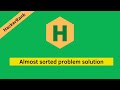 HackerRank Almost Sorted problem solution | Algorithms problems solutions | Programmingoneonone